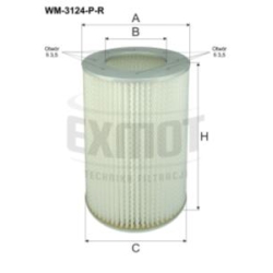 Wkład filtra do maszyn przemysłowych WM 3124-P-R Zastosowanie: filtr do mgły olejowej